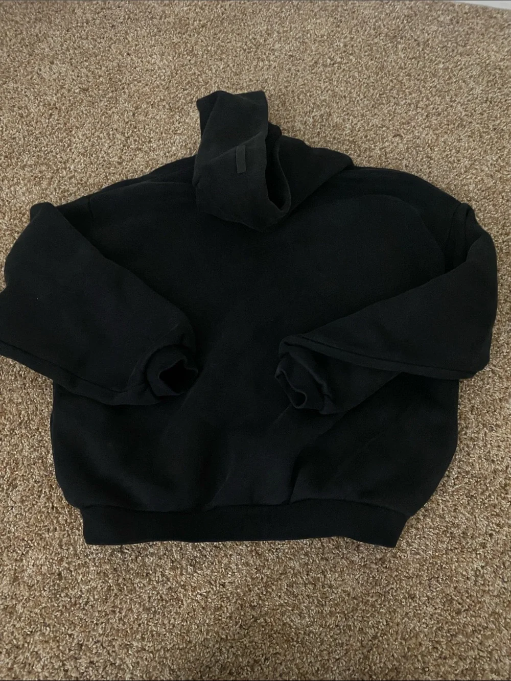Fear of God Black Hoodie with Gold Lettering - Kids
